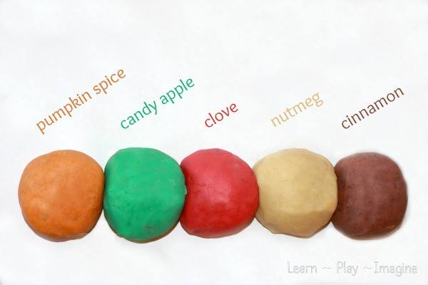 Play-Dough in fall colors